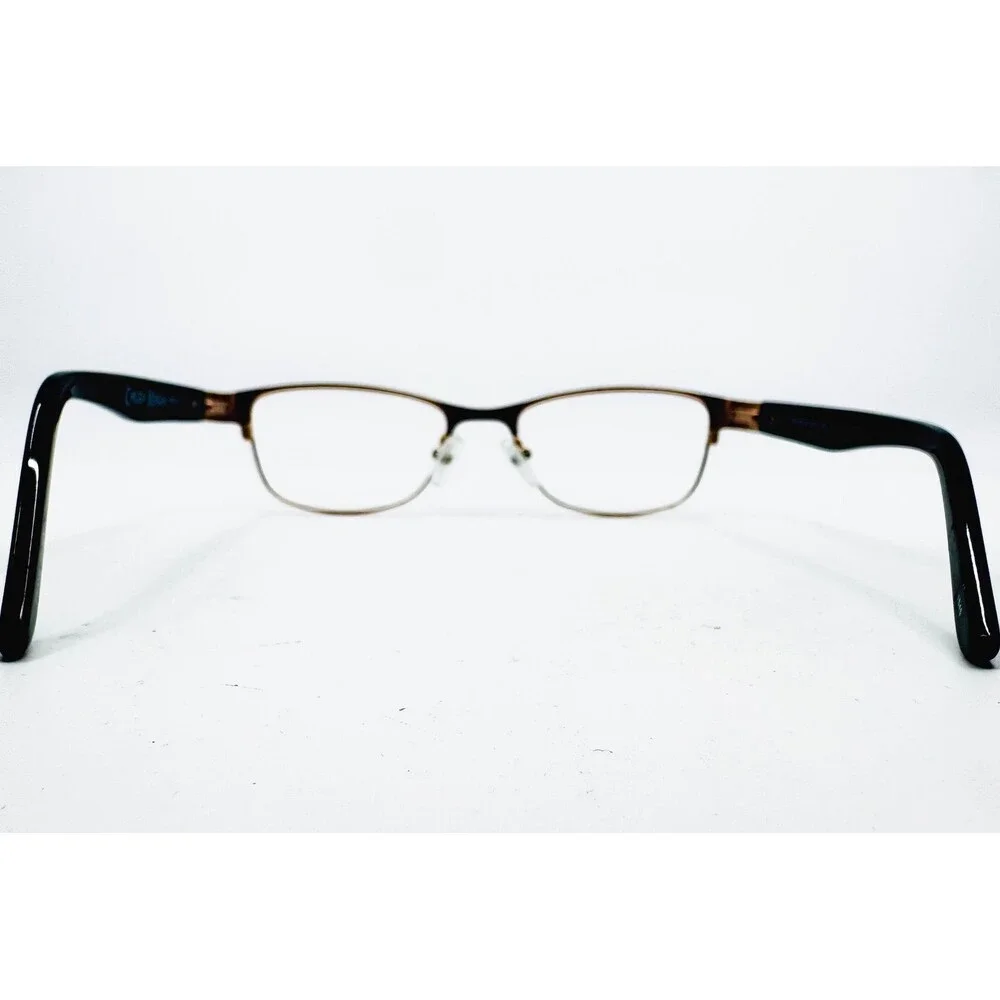 Chelsea Morgan Eyeglass Frames Womens Black Gold CMP 8000 BK 49-17-135 Petite
